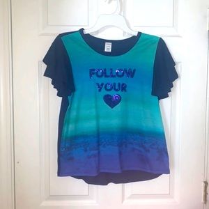 Girls Arizona Jean Co. 3XL Blue Graphic T-Shirt